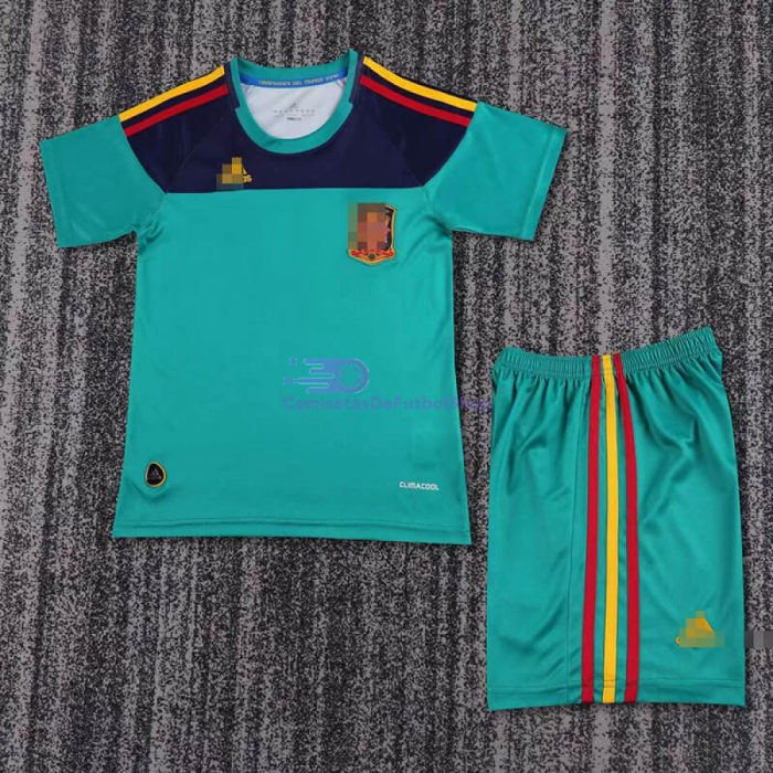 Camiseta De Portero España 2010 Verde Retro Niño Kit - Imagen 1