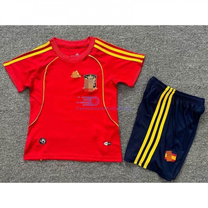Camiseta España 2008 1ª Equipación Retro Niño Kit - Imagen 1