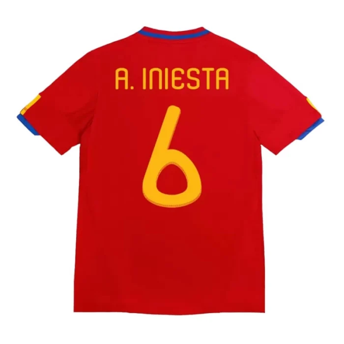 Camiseta A.INIESTA 6 2010 1ª Equipación Retro - Imagen 1